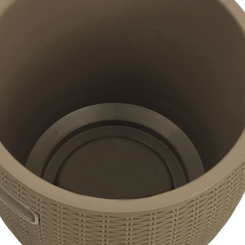 világosbarna 4 az 1-ben polipropilén kerti tárolóláda