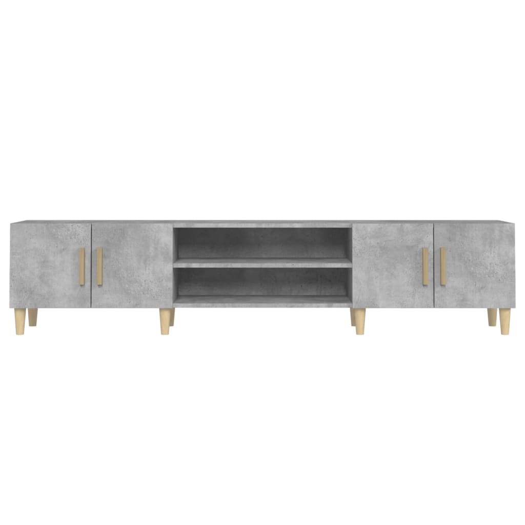 betonszürke szerelt fa TV-szekrény 180x31,5x40 cm