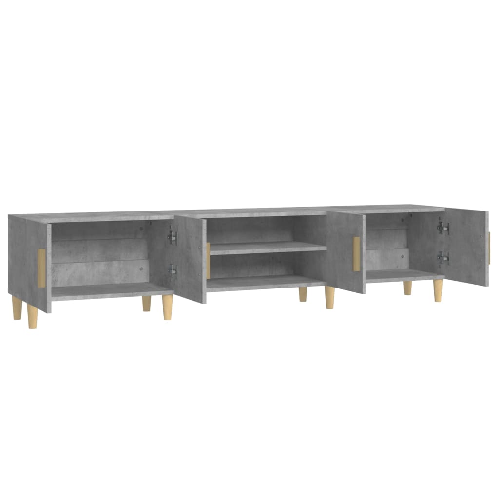 betonszürke szerelt fa TV-szekrény 180x31,5x40 cm