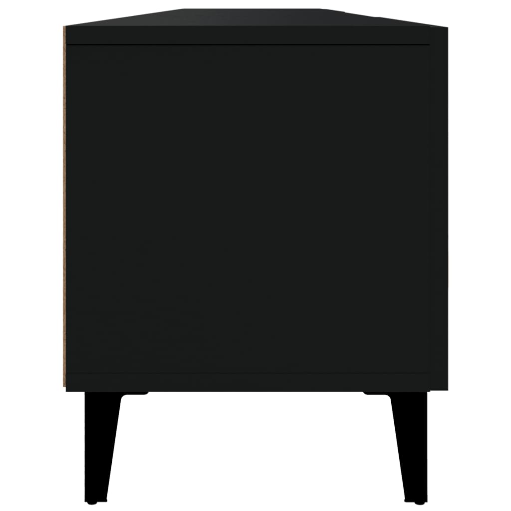fekete szerelt fa TV-szekrény 180 x 31,5 x 40 cm