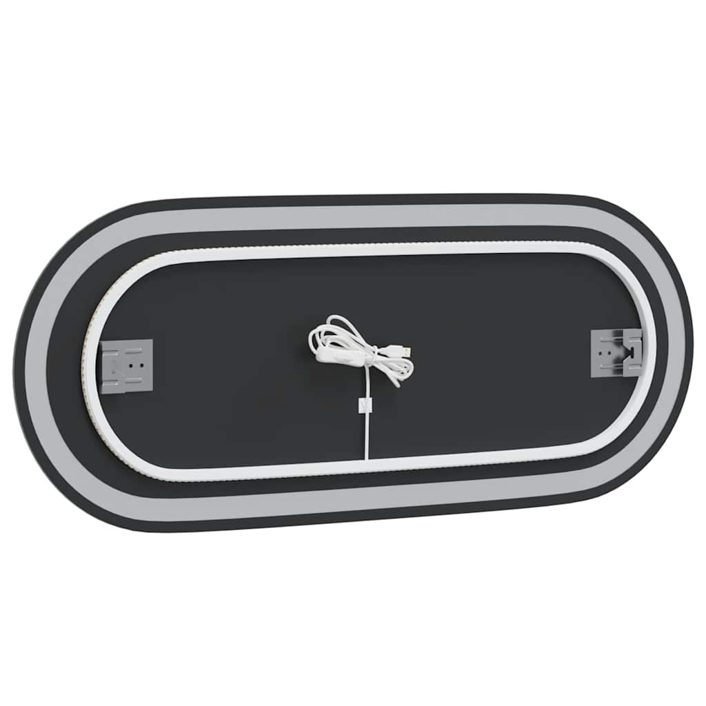 ovális LED-es fürdőszobai tükör 90 x 40 cm