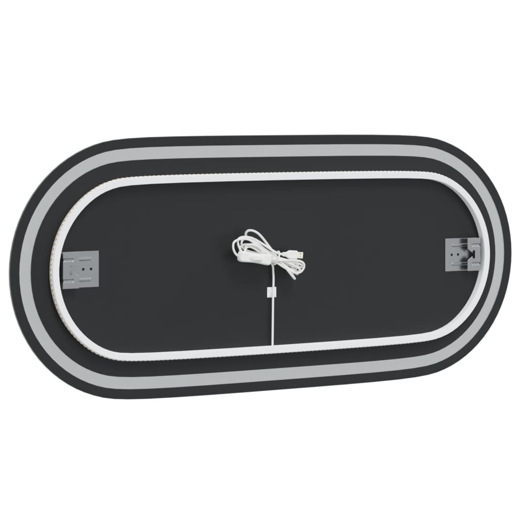 ovális LED-es fürdőszobai tükör 100 x 45 cm