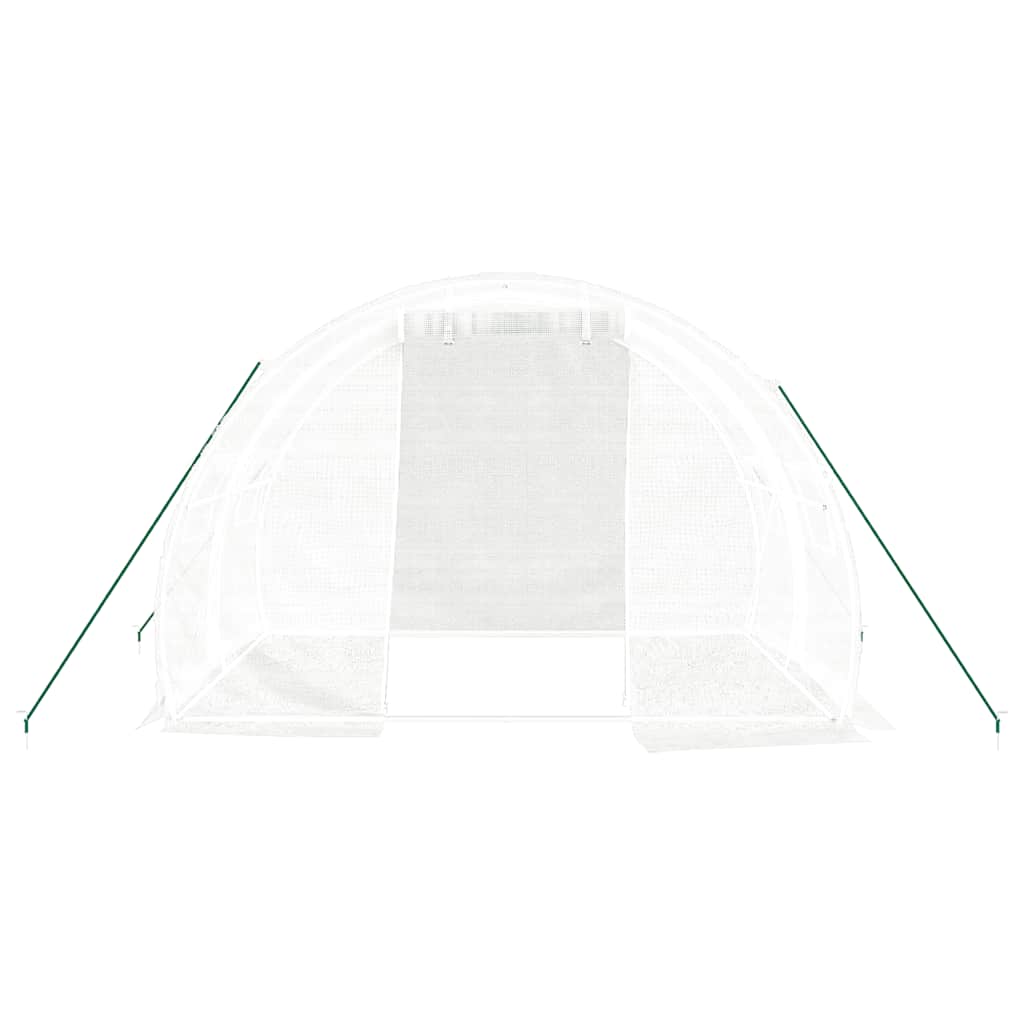 fehér acélvázas melegház 6 m² 3 x 2 x 2 m