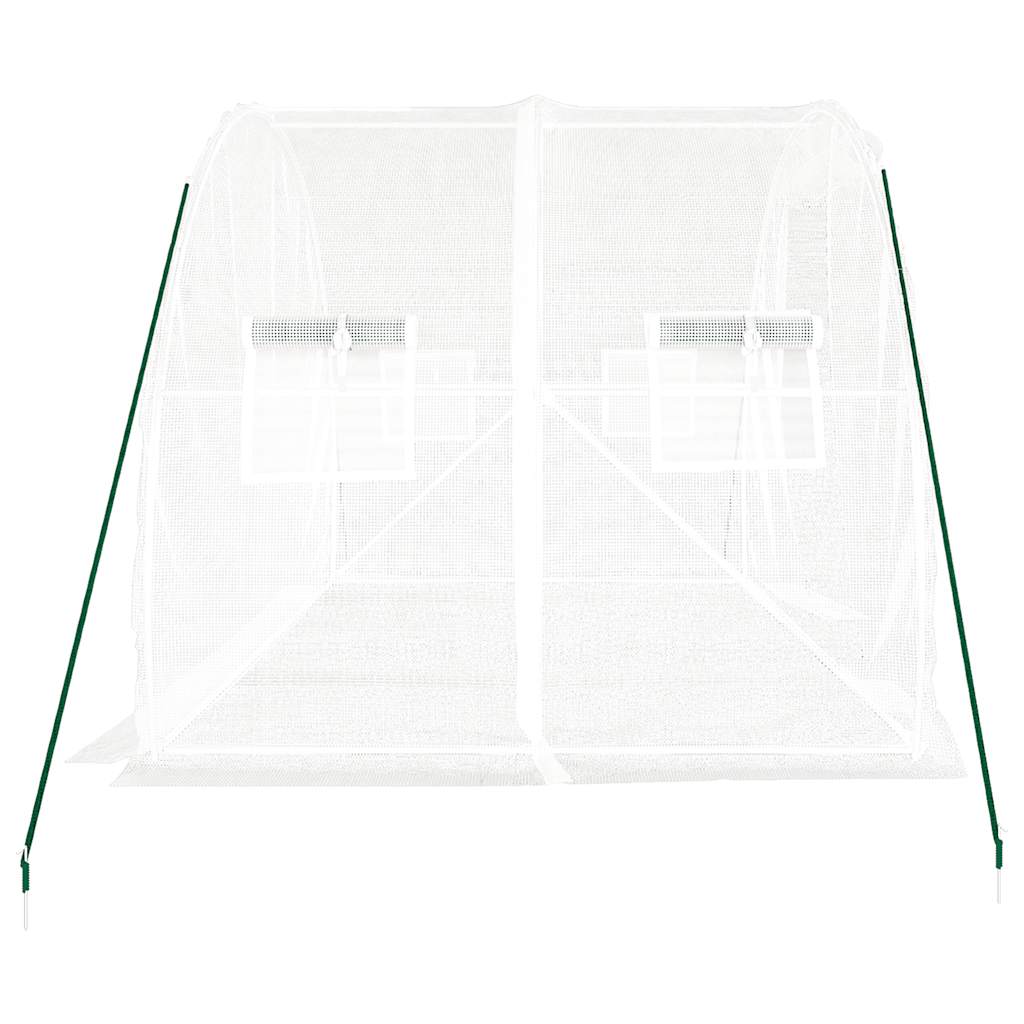 fehér acélvázas melegház 6 m² 3 x 2 x 2 m