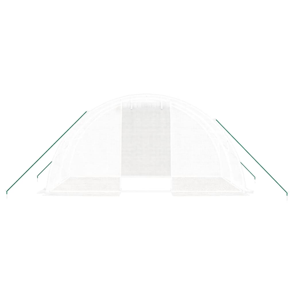 fehér acélvázas melegház 8 m² 4 x 2 x 2 m