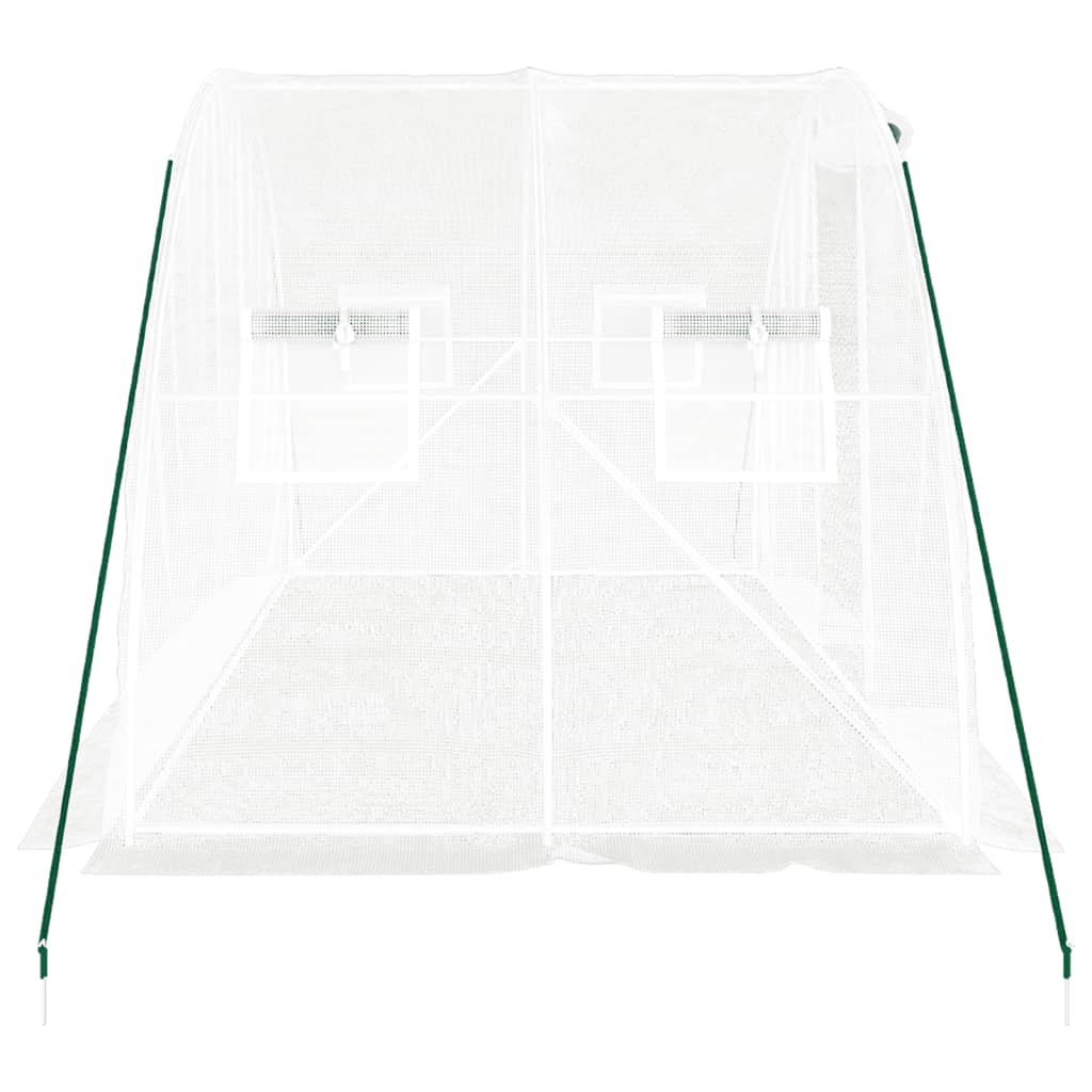fehér acélvázas melegház 8 m² 4 x 2 x 2 m