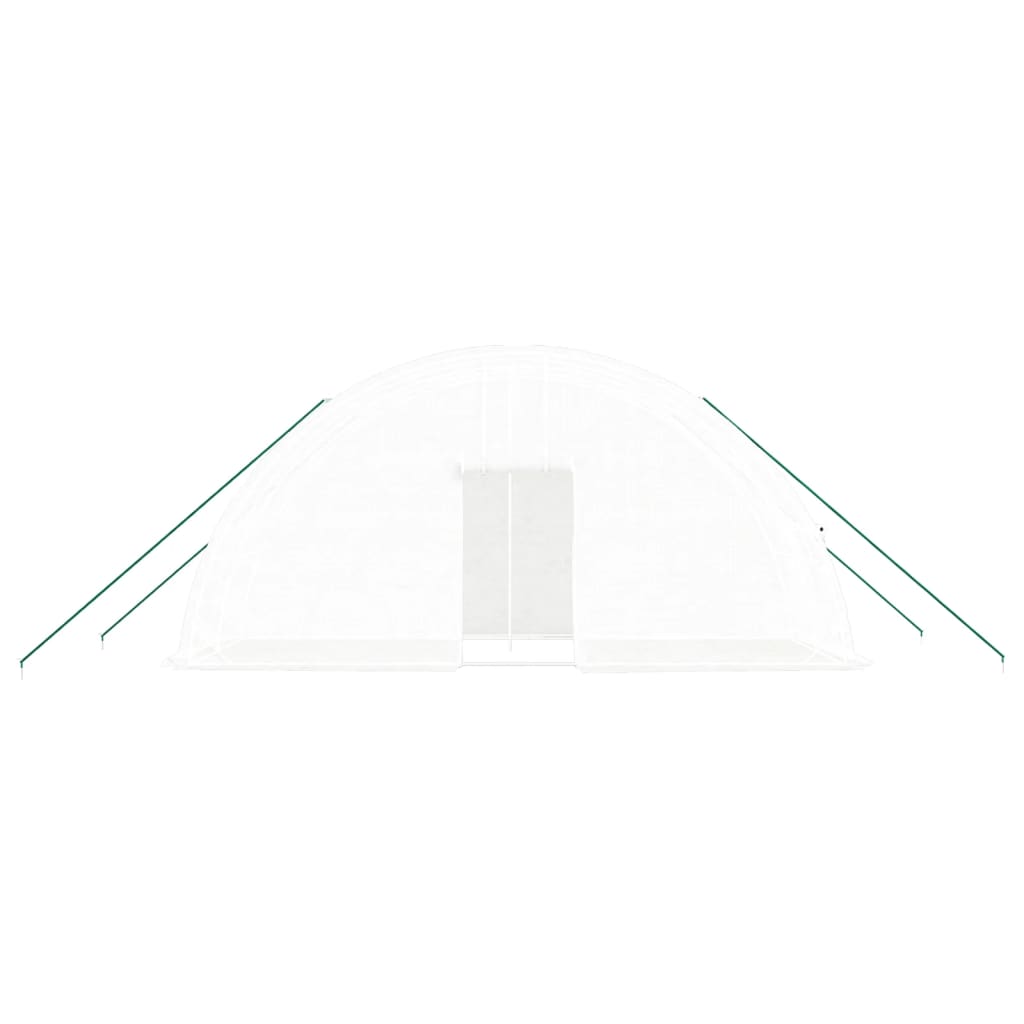 fehér acélvázas melegház 12 m² 6 x 2 x 2,85 m