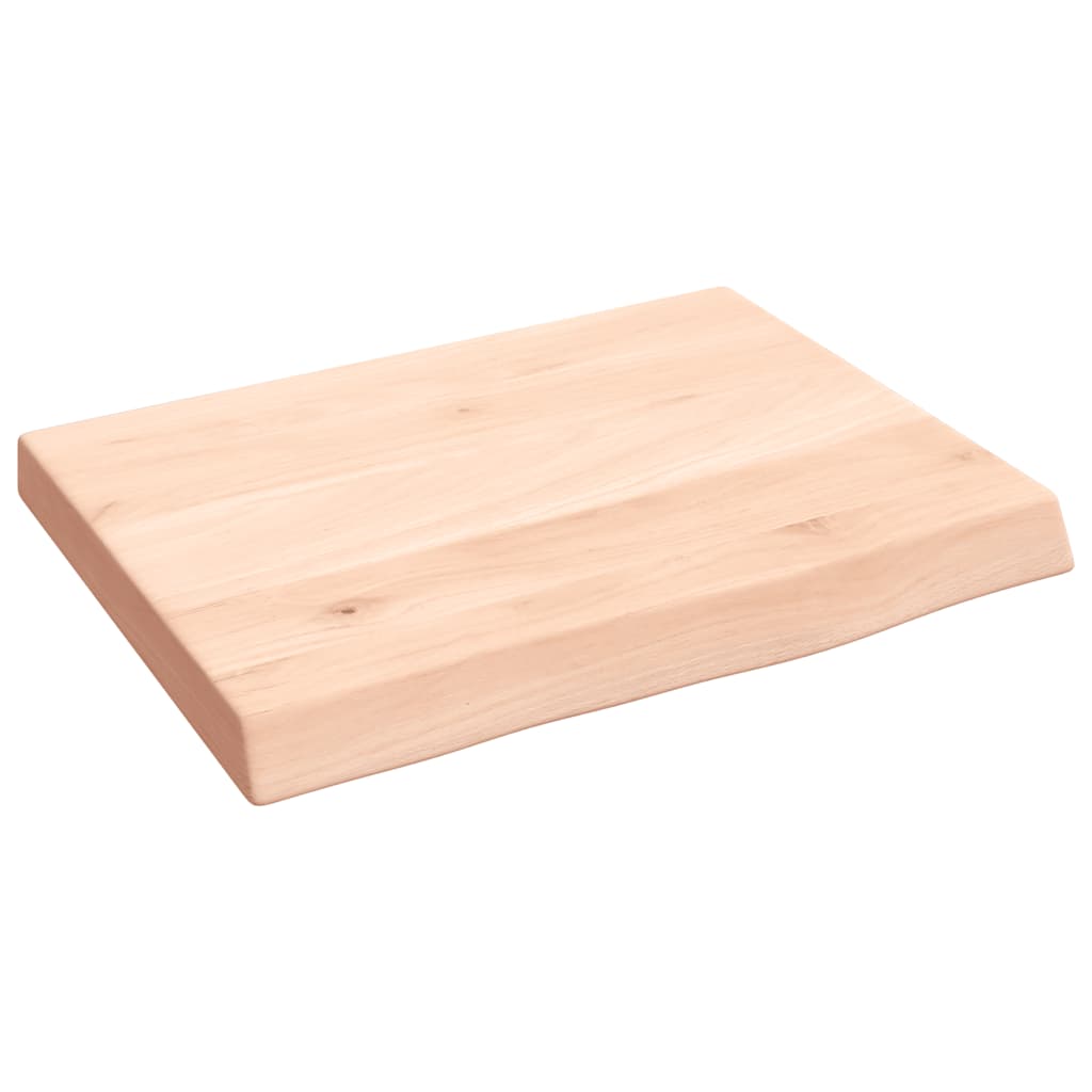 kezeletlen tömör tölgyfa fali polc 40x30x(2-4) cm