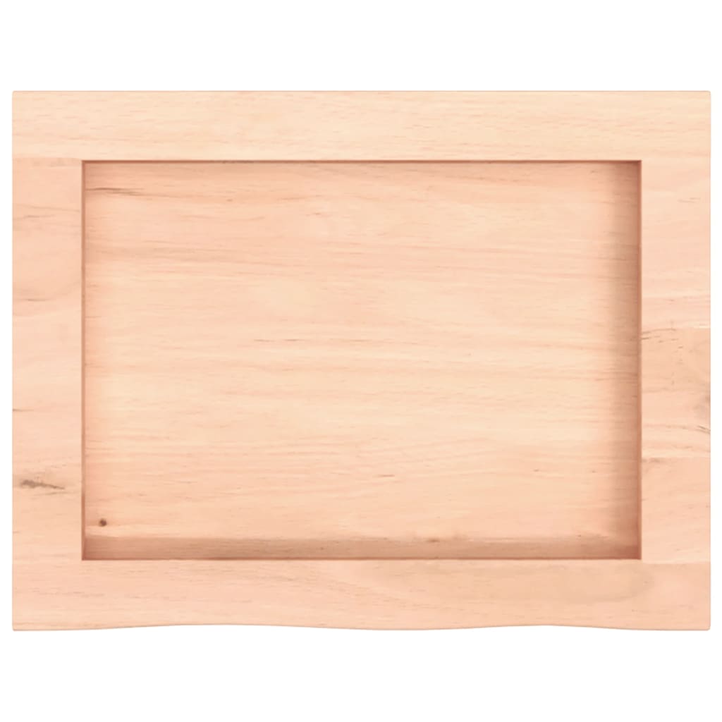 kezeletlen tömör tölgyfa fali polc 40x30x(2-4) cm