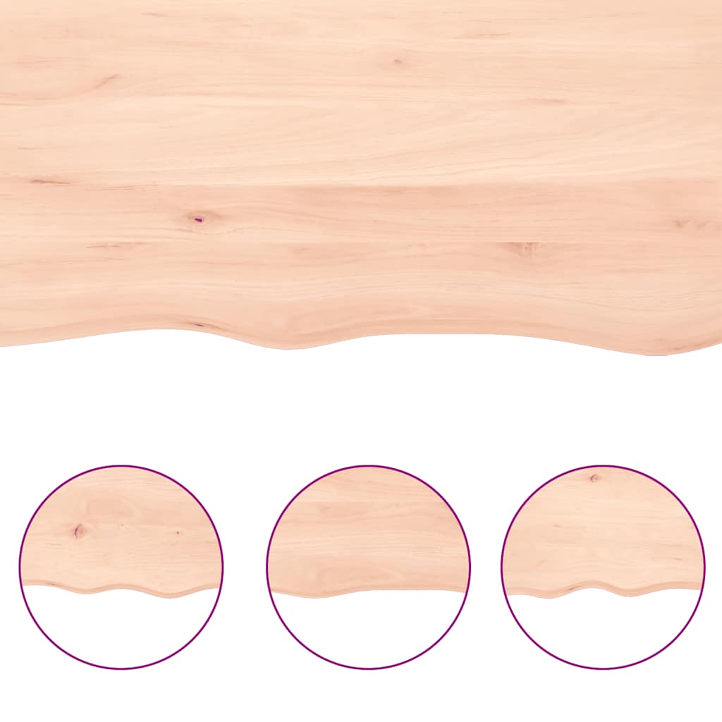 kezeletlen tömör tölgyfa fali polc 40x30x(2-4) cm