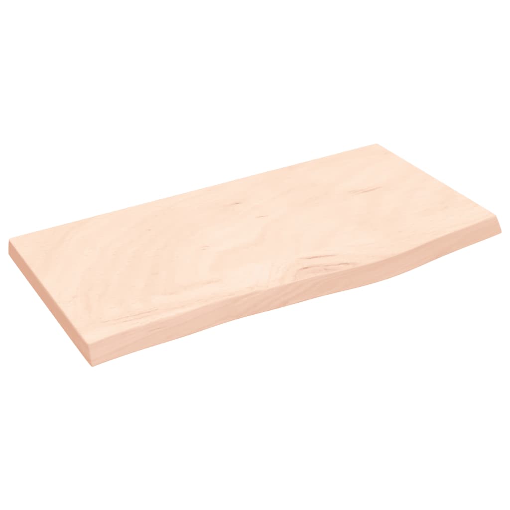 kezeletlen tömör tölgyfa fali polc 60x30x(2-4) cm