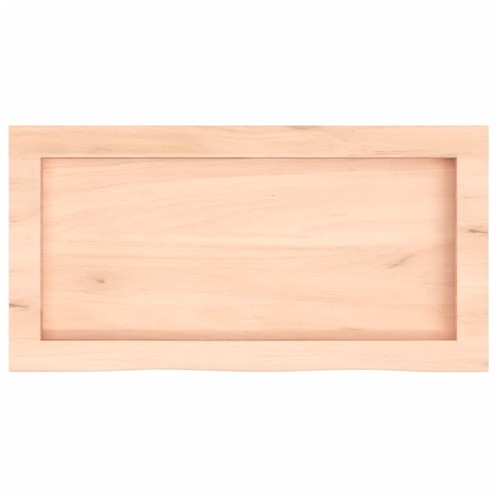 kezeletlen tömör tölgyfa fali polc 60x30x(2-4) cm