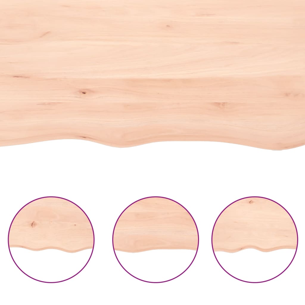 kezeletlen tömör tölgyfa fali polc 60x30x(2-4) cm