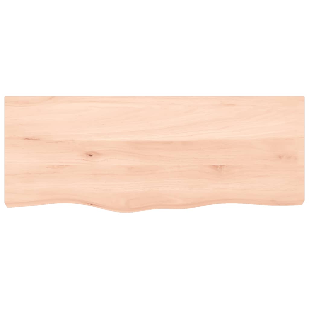 kezeletlen tömör tölgyfa fali polc 100x40x2 cm