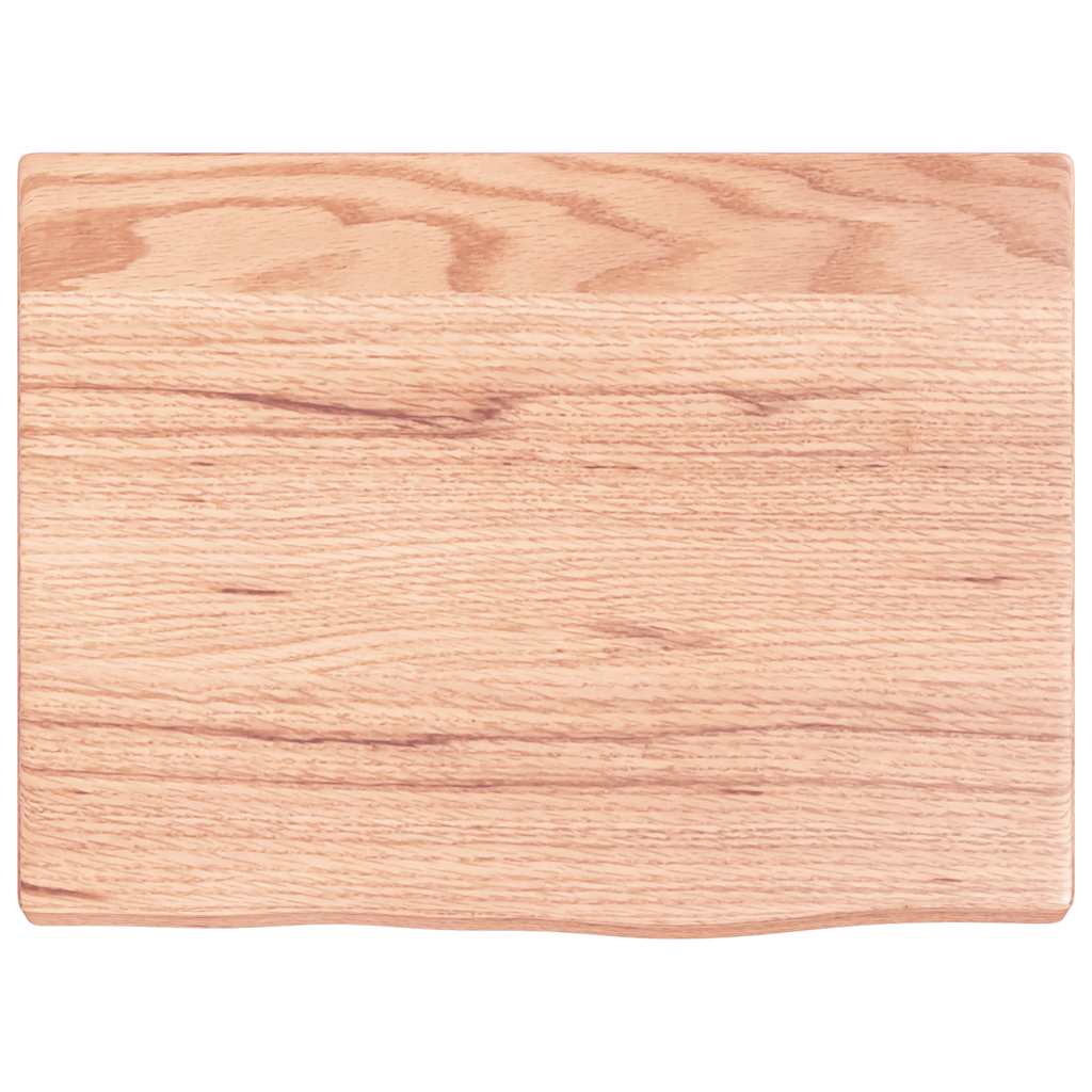 világosbarna kezelt tömör tölgyfa fali polc 40x30x2 cm