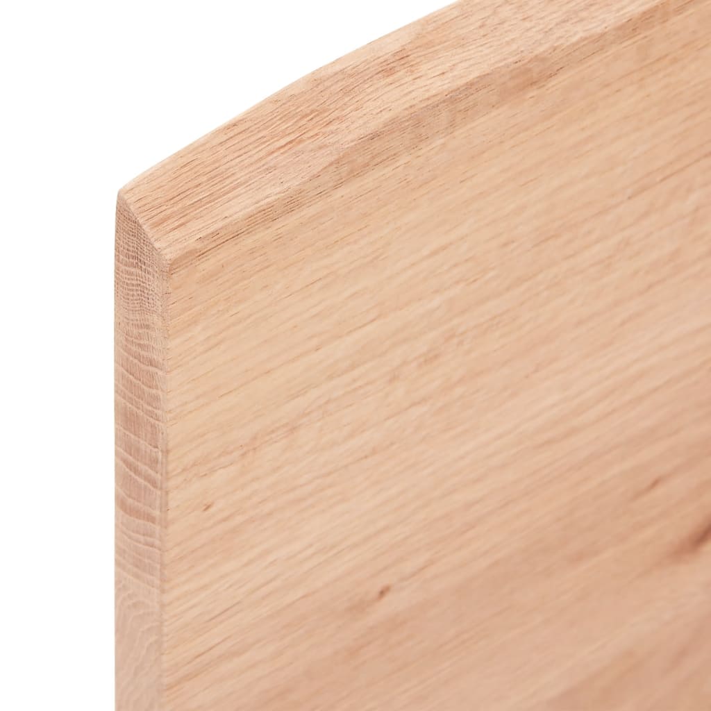 világosbarna kezelt tömör tölgyfa fali polc 60x30x2 cm