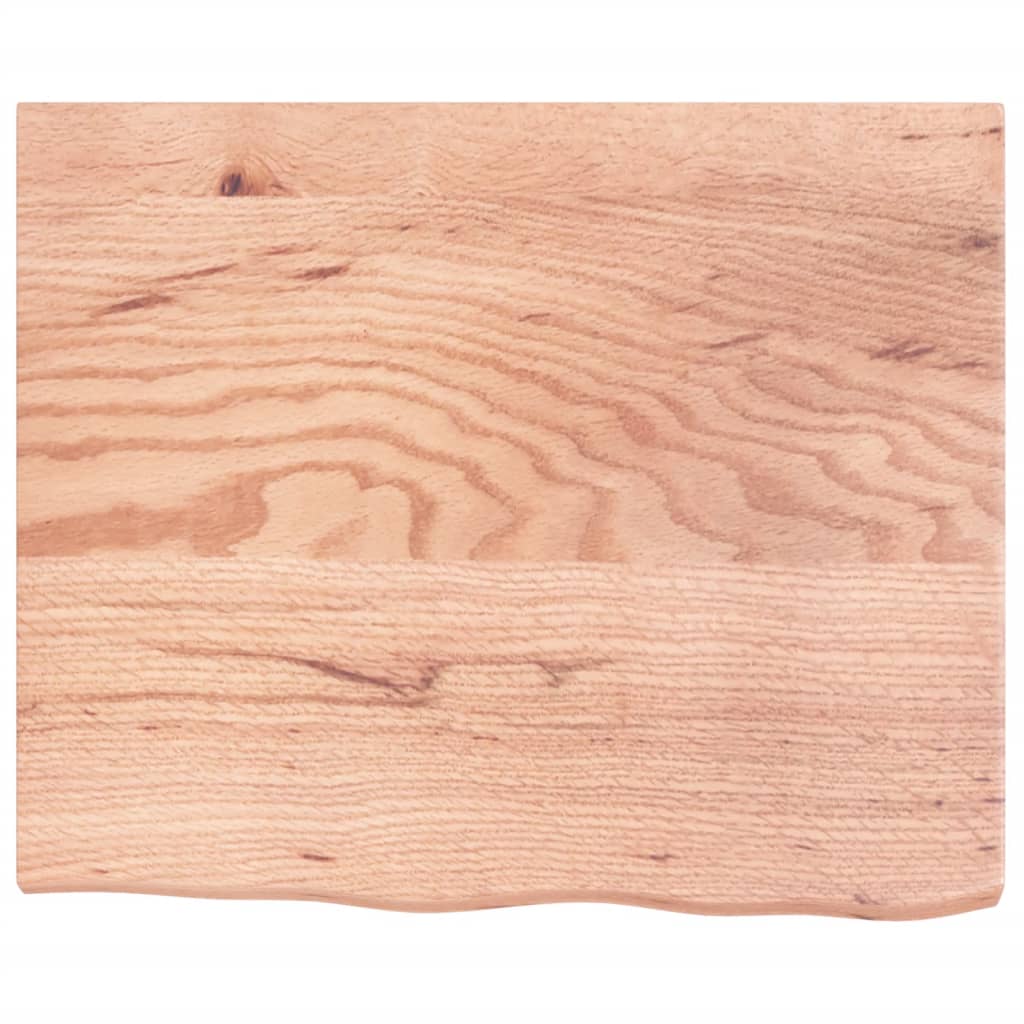 világosbarna kezelt tömör tölgyfa fali polc 60x50x(2-4) cm