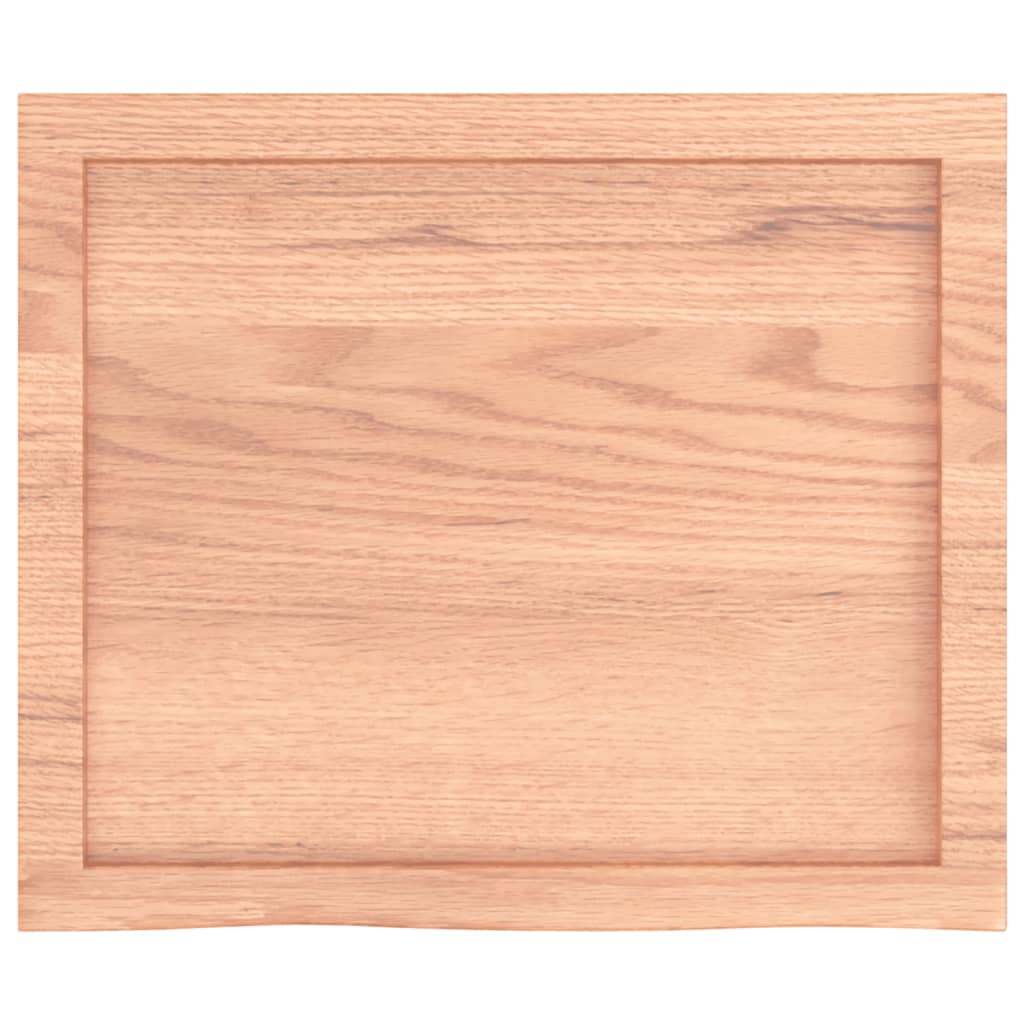 világosbarna kezelt tömör tölgyfa fali polc 60x50x(2-4) cm