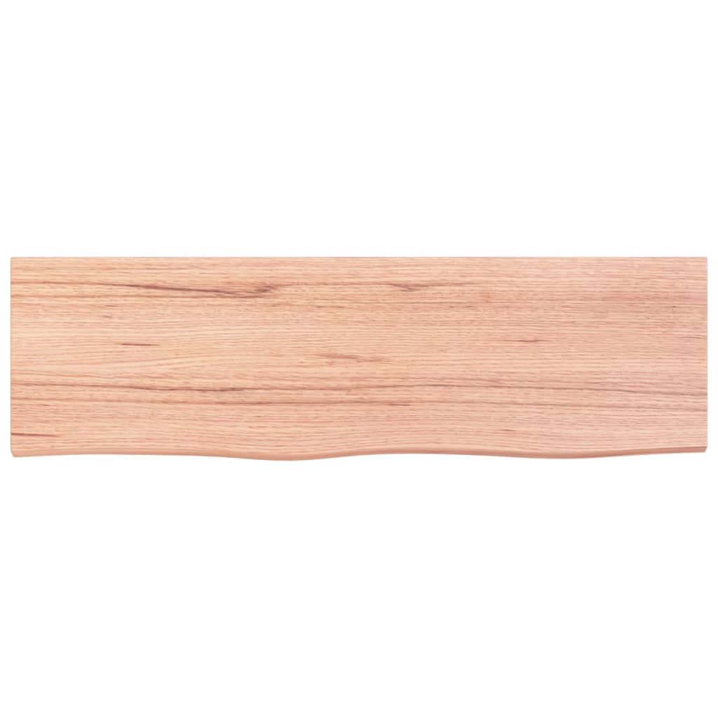 világosbarna kezelt tömör tölgyfa fali polc 100x30x2 cm