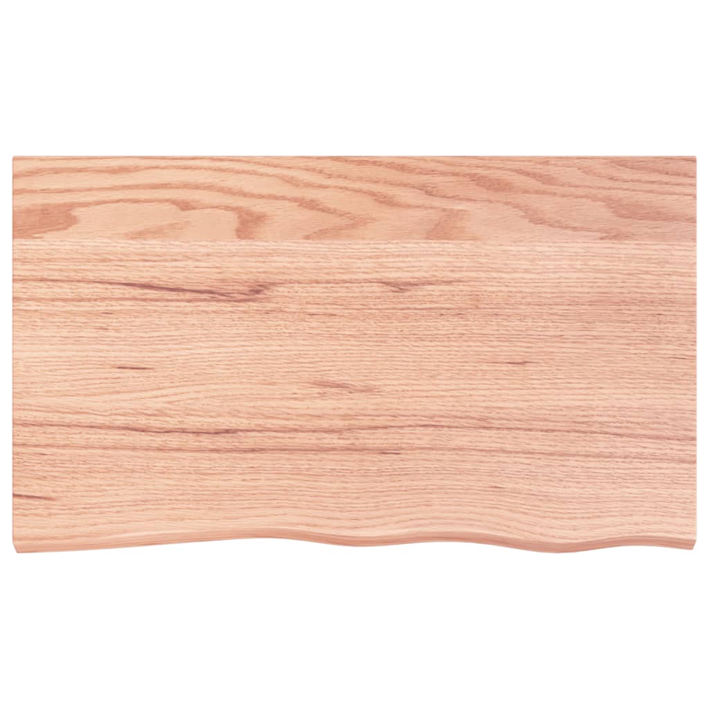 világosbarna kezelt tömör tölgyfa fali polc 100x60x(2-4) cm