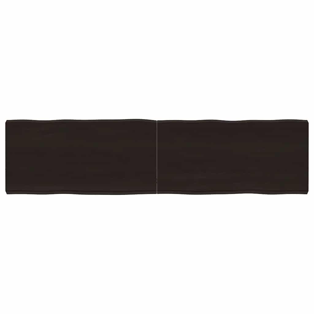 sötétbarna kezelt tömör asztallap 160x40x(2-6) cm