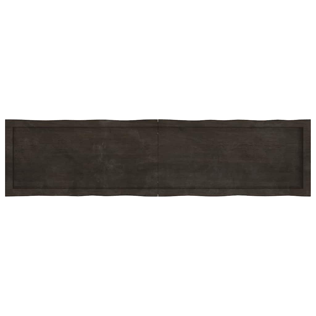 sötétbarna kezelt tömör asztallap 160x40x(2-6) cm