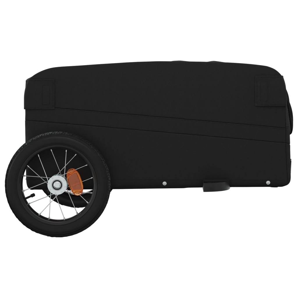fekete vas kerékpár-utánfutó 30 kg