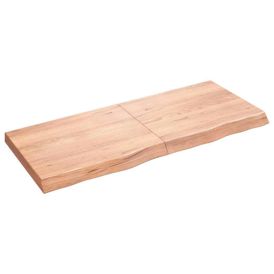 világosbarna kezelt tömör tölgyfa asztallap 120x50x(2-6) cm