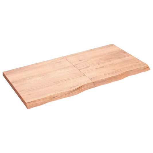 világosbarna kezelt tömör tölgyfa asztallap 120x60x(2-4) cm