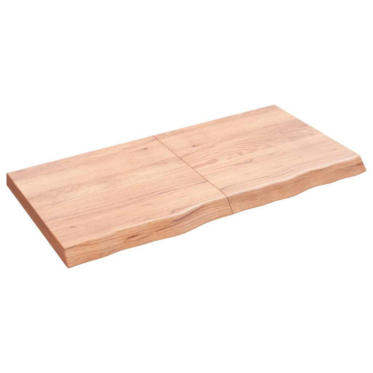 világosbarna kezelt tömör tölgyfa asztallap 120x60x(2-6) cm