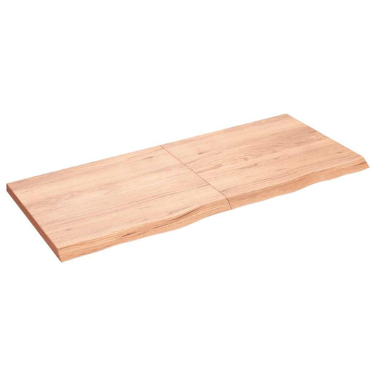 világosbarna kezelt tömör tölgyfa asztallap 140x60x(2-4) cm