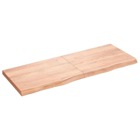 világosbarna kezelt tömör tölgyfa asztallap 160x60x(2-6) cm