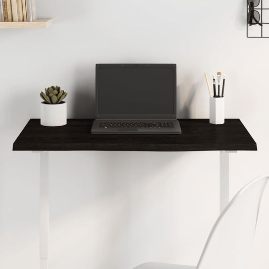 sötétbarna kezelt tömör tölgyfa asztallap 80x50x2 cm