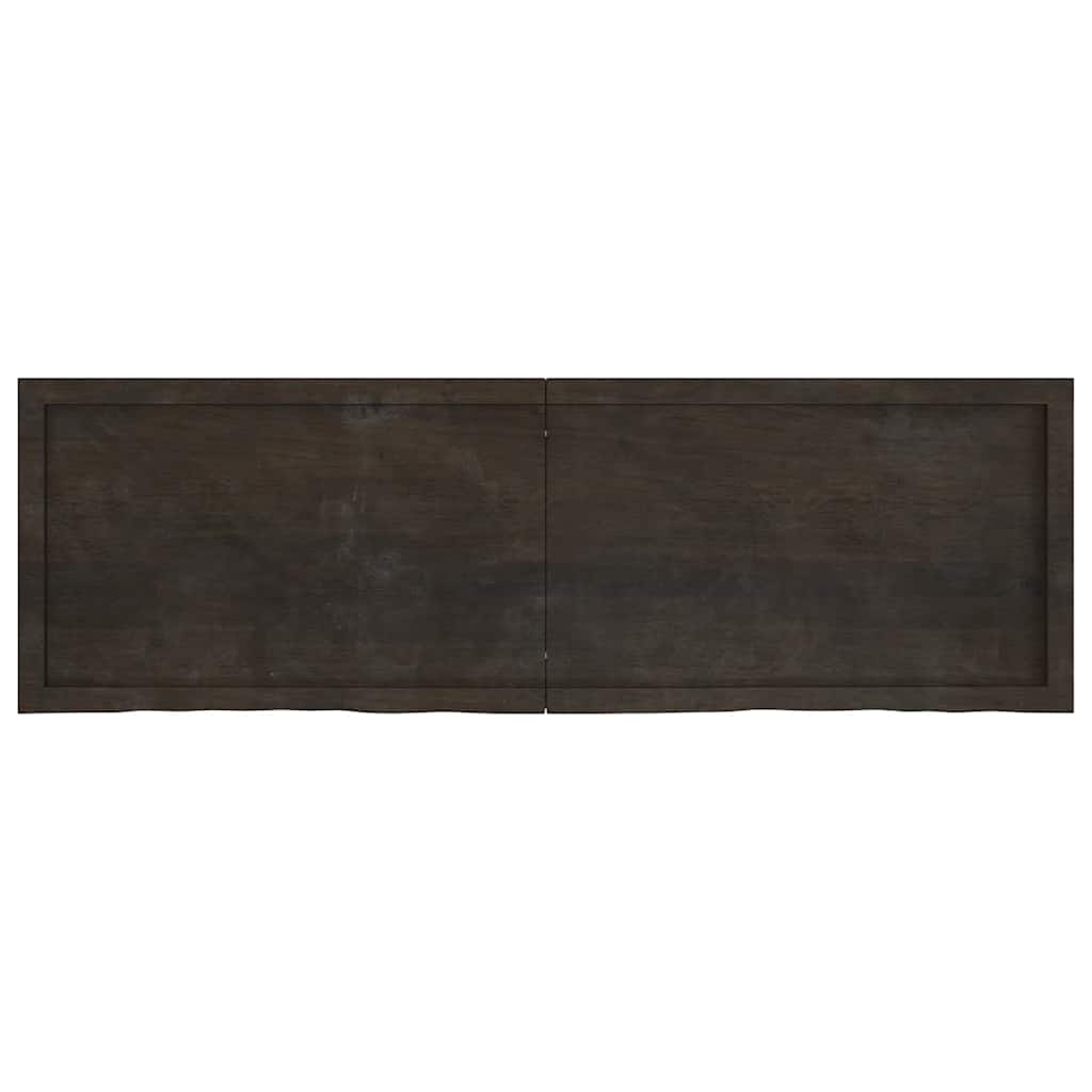 sötétbarna kezelt tömör tölgyfa asztallap 160x50x(2-4) cm