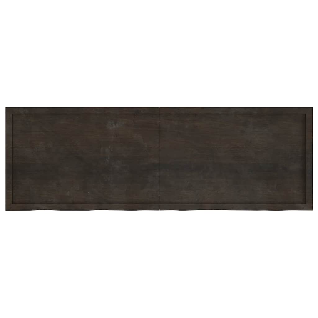 sötétbarna kezelt tömör tölgyfa asztallap 180x60x(2-6) cm