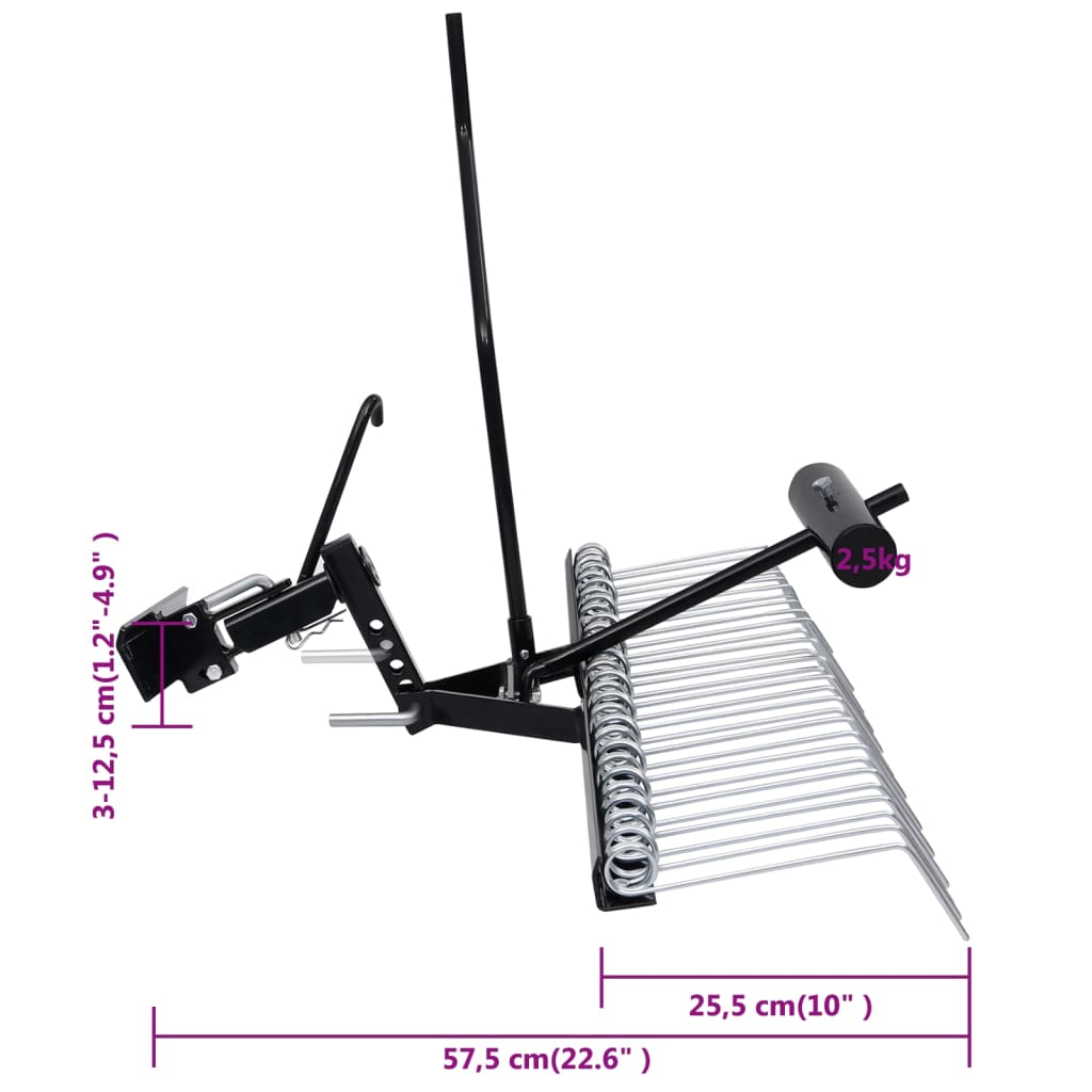 gyepszellőztető fűnyíró traktorhoz 109 cm