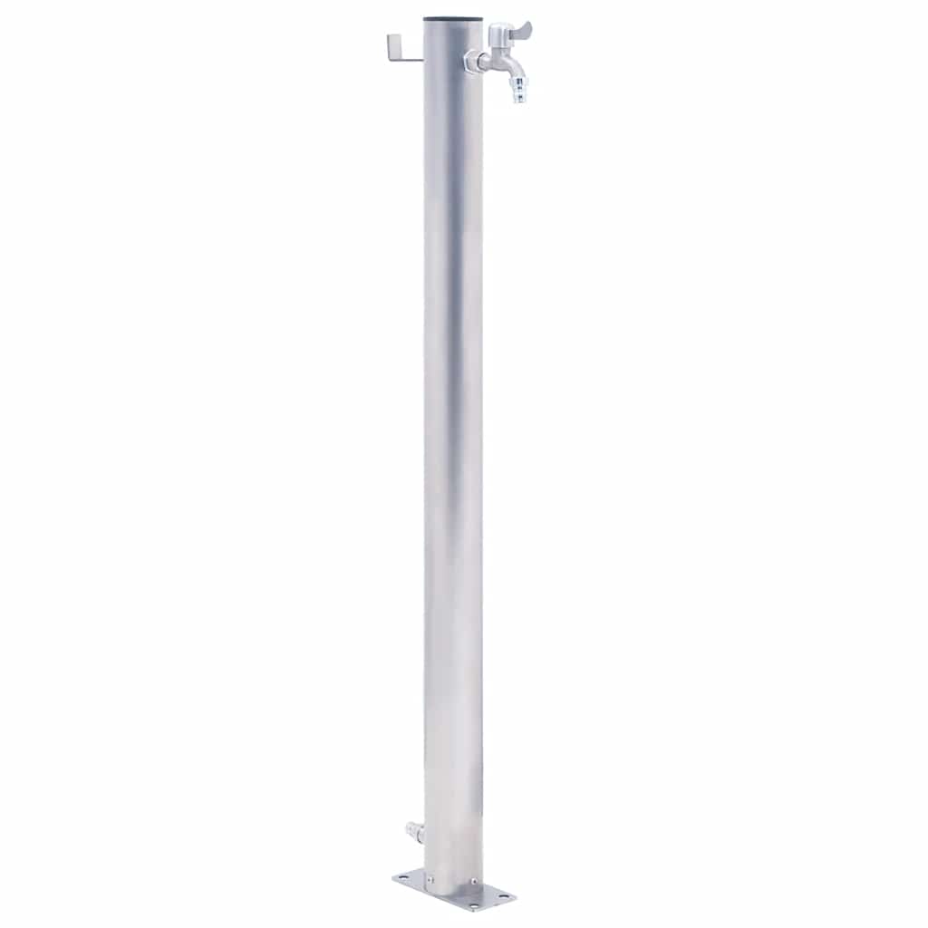 kerek rozsdamentes acél kerti oszlop típusú vízcsap 60 cm