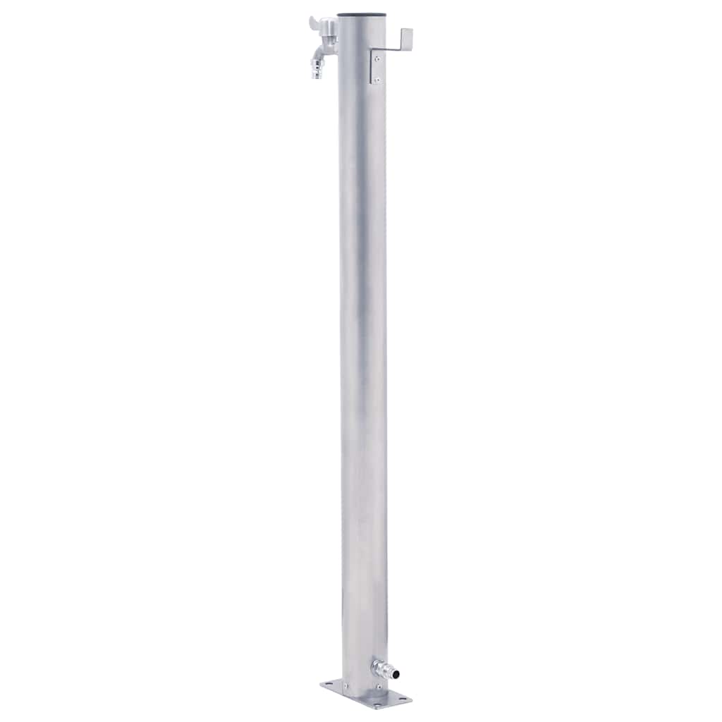 kerek rozsdamentes acél kerti oszlop típusú vízcsap 80 cm