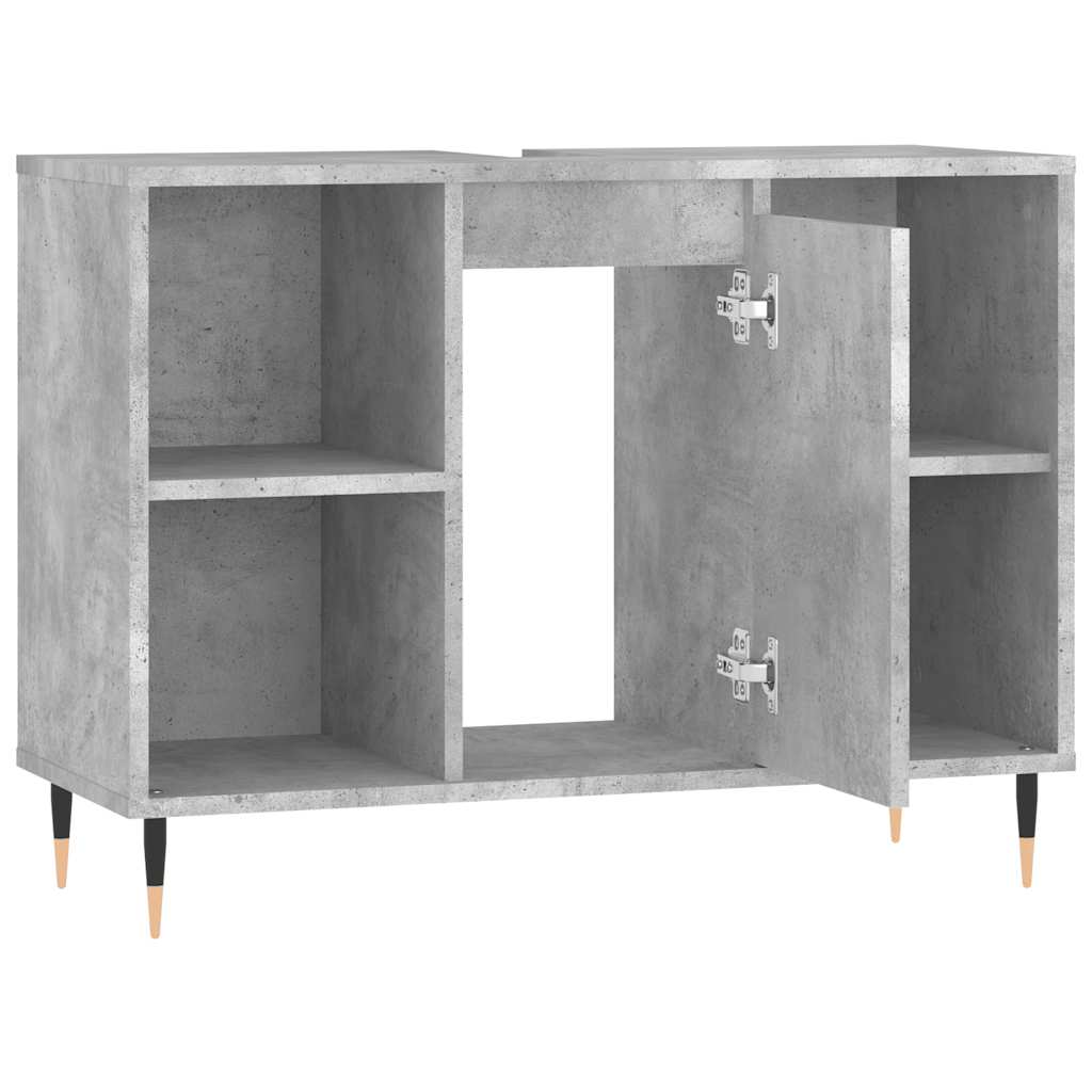 betonszürke szerelt fa fürdőszobaszekrény 80 x 33 x 60 cm