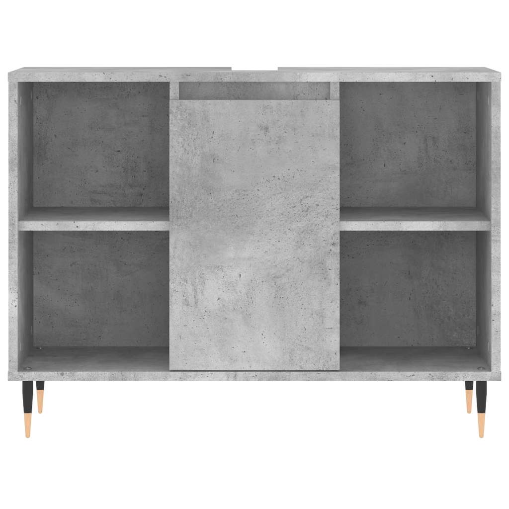 betonszürke szerelt fa fürdőszobaszekrény 80 x 33 x 60 cm