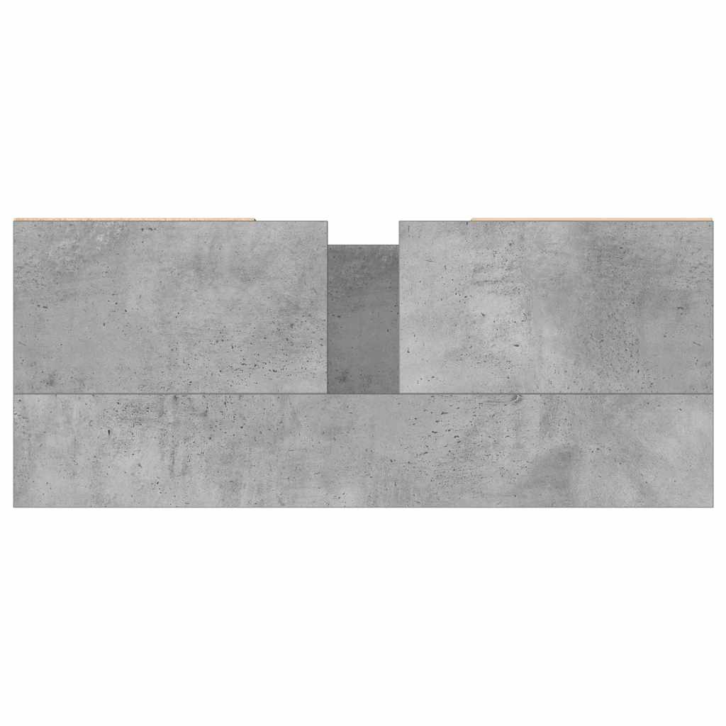betonszürke szerelt fa fürdőszobaszekrény 80 x 33 x 60 cm