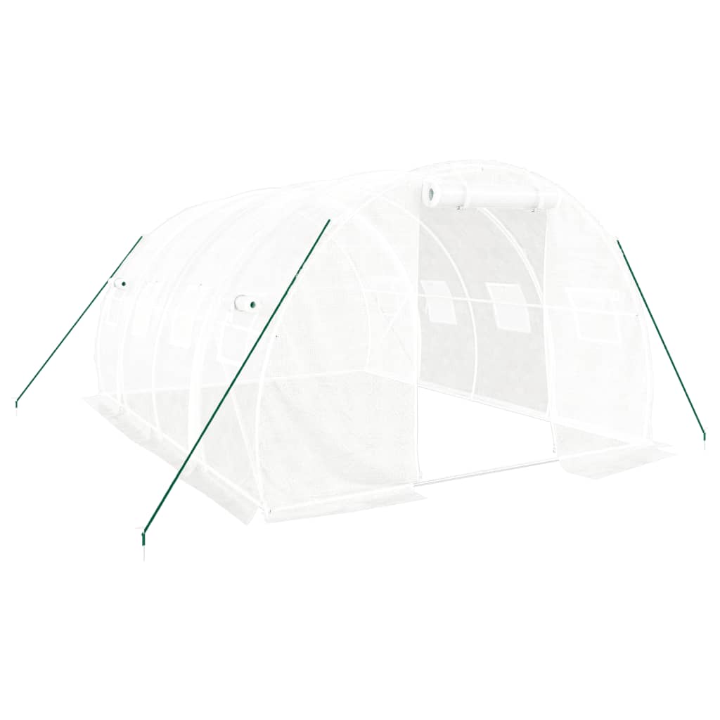 fehér acélvázas melegház 12 m² 4 x 3 x 2 m