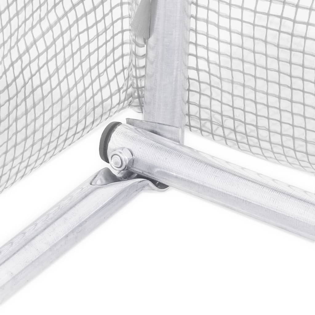 fehér acélvázas melegház 24 m² 8x3x2 m