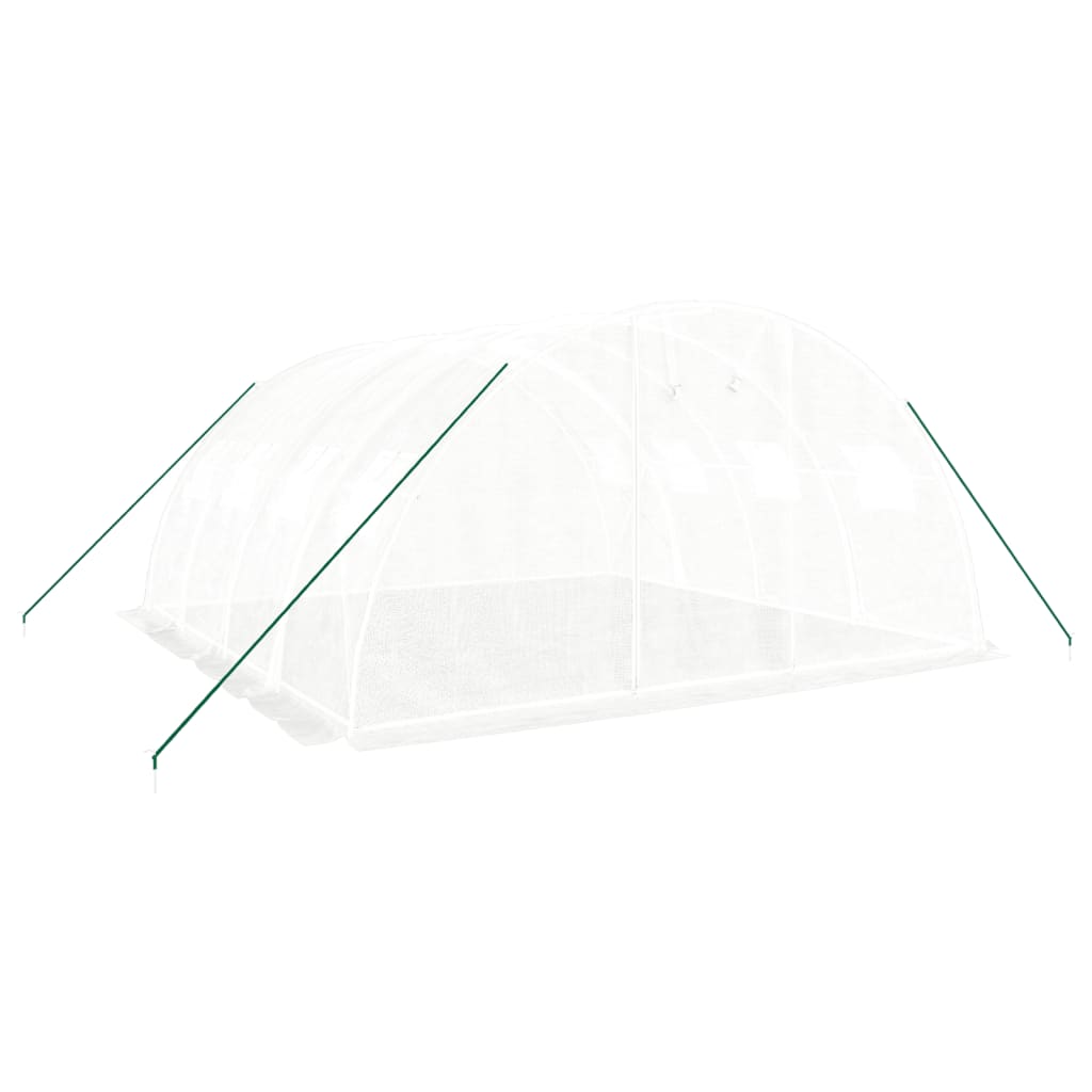 fehér acélvázas melegház 16 m² 4 x 4 x 2 m