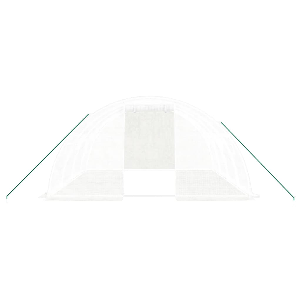 fehér acélvázas melegház 16 m² 4 x 4 x 2 m