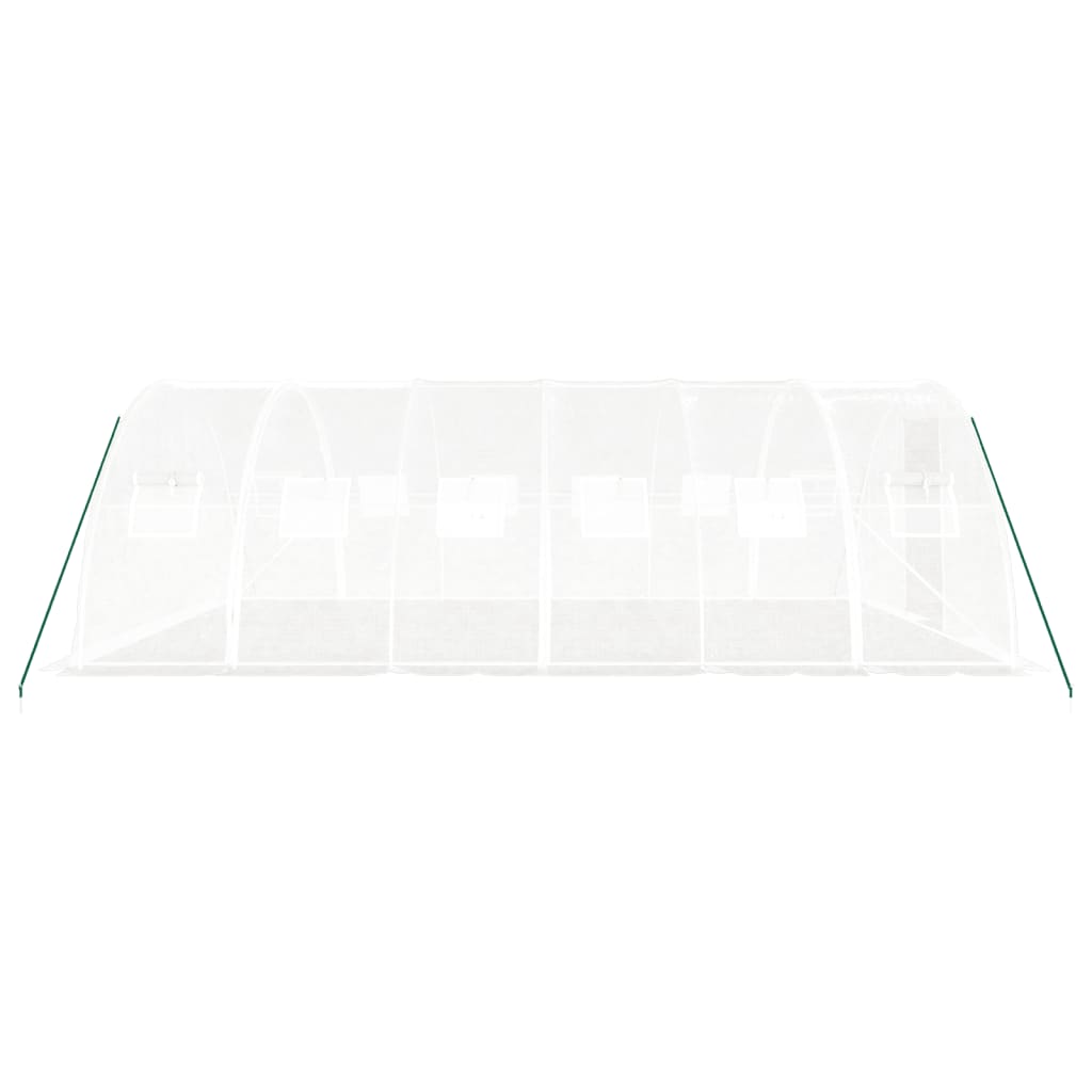 fehér acélvázas melegház 24 m² 6x4x2 m