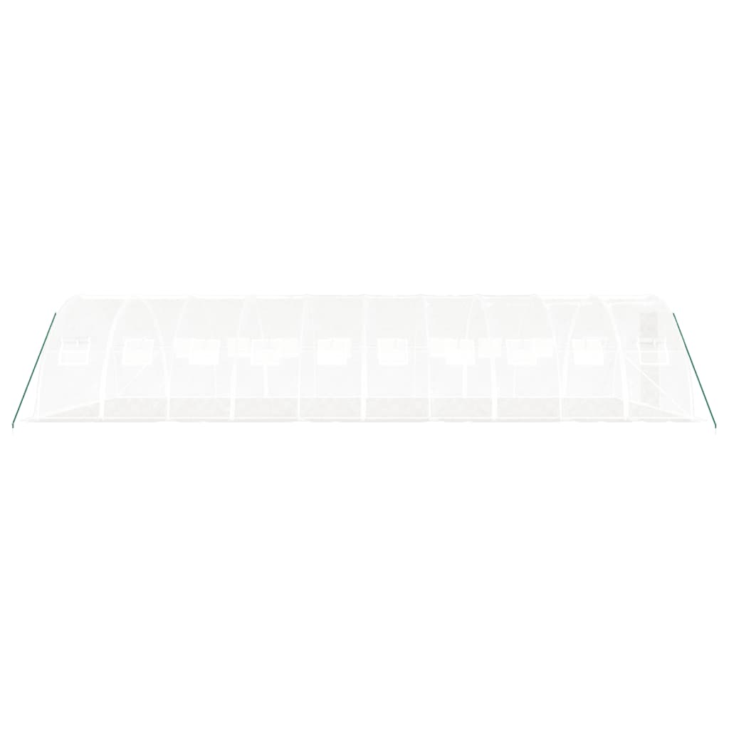 fehér acélvázas melegház 40 m² 10x4x2 m