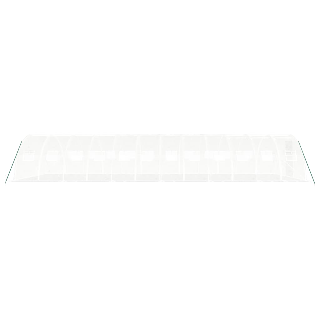 fehér acélvázas melegház 48 m² 12 x 4 x 2 m
