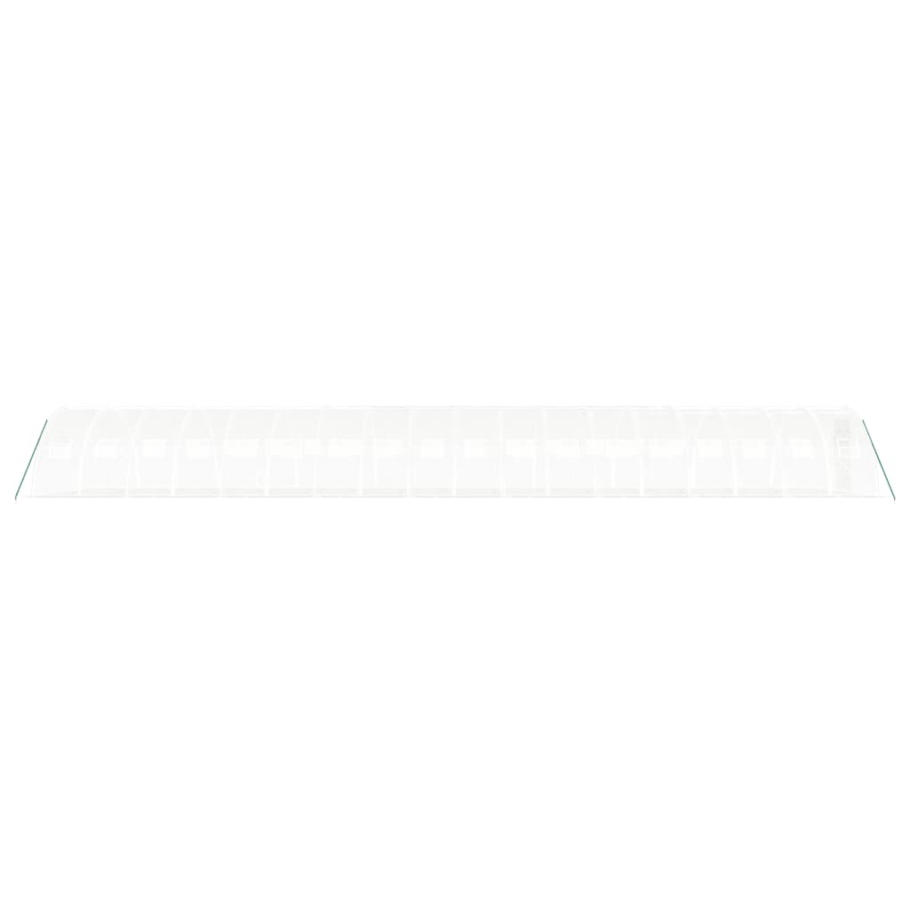 fehér acélvázas melegház 72 m² 18 x 4 x 2 m