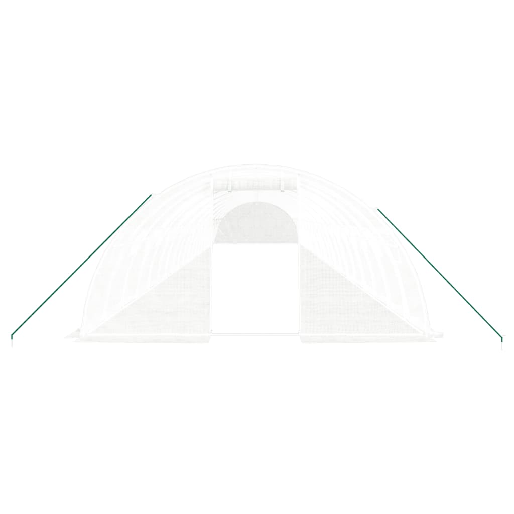 fehér acélvázas melegház 80 m² 20x4x2 m